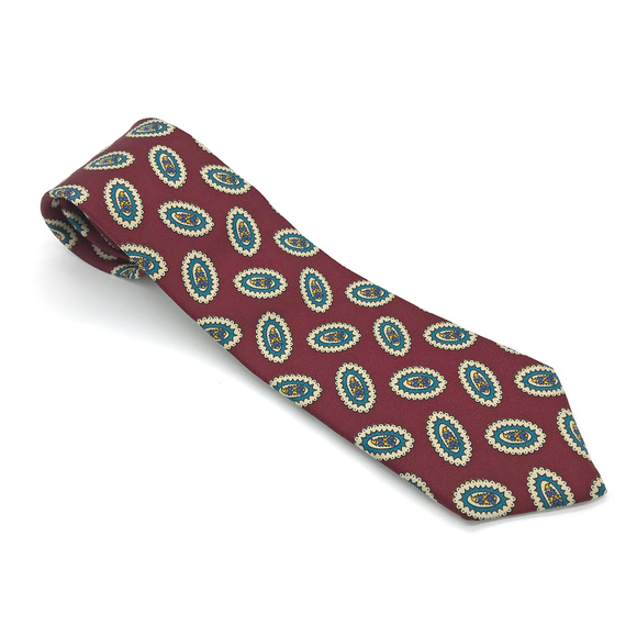 Liberty of London Burgundy Paisley 100% Silk Tie - Picture 1 of 4